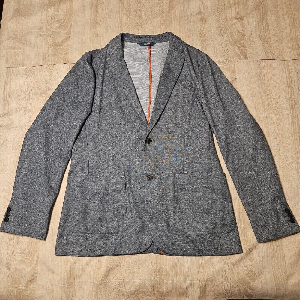 Perry Ellis Womens Blazer Grayish Blue Size Xl Careerware Office Workwear